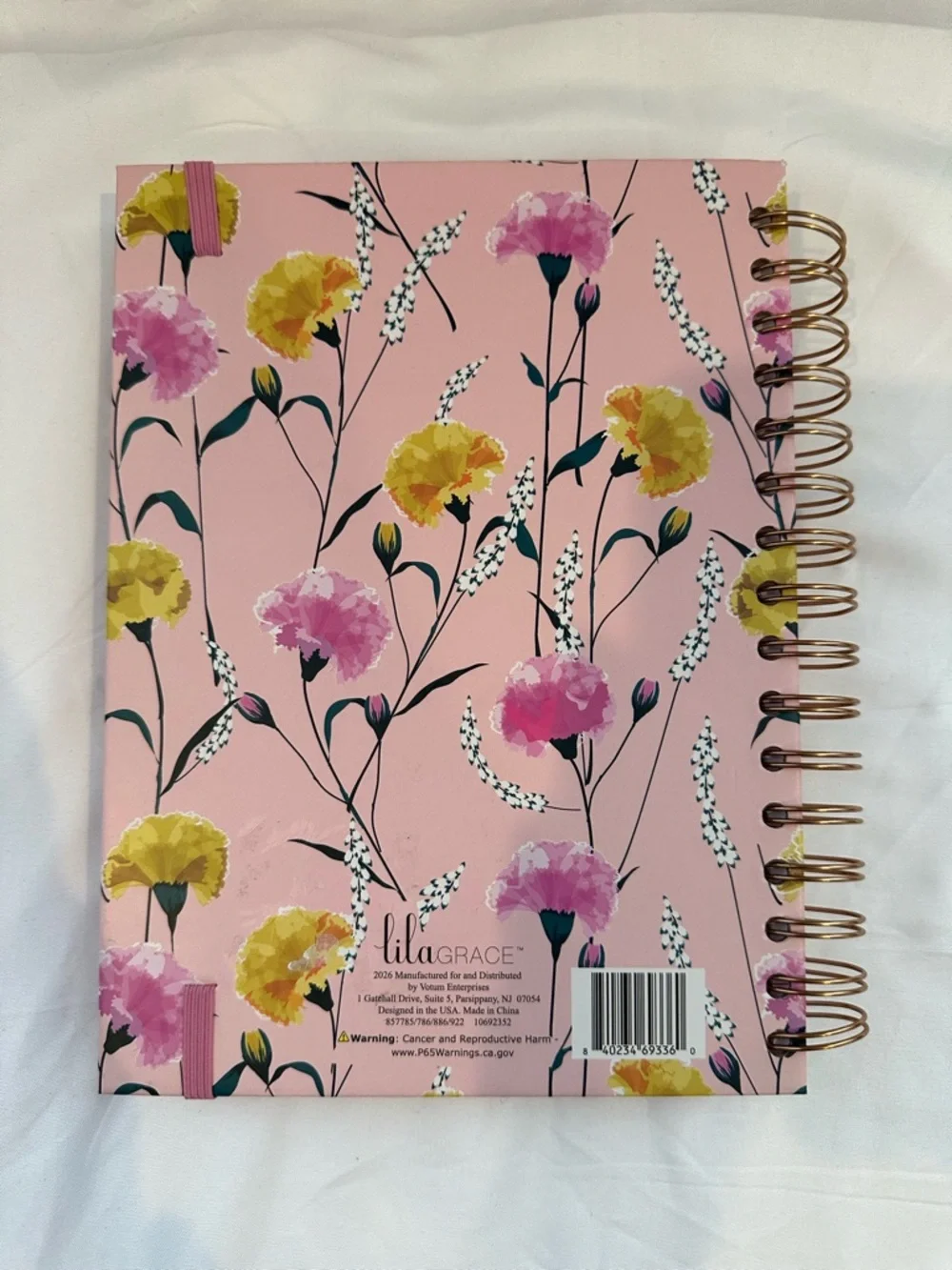 Pink Floral Spiral Notebook – “Be Still” with Gold Daisy Pen & Stickers - Picture 4 of 6